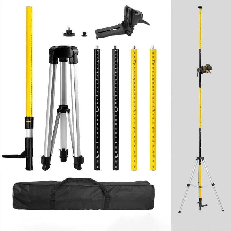 Cigman - CIGMAN CM - 100P 3.7M Laser Level Tripod with 3.7m/12.18ft (Max) Telescopic Rod