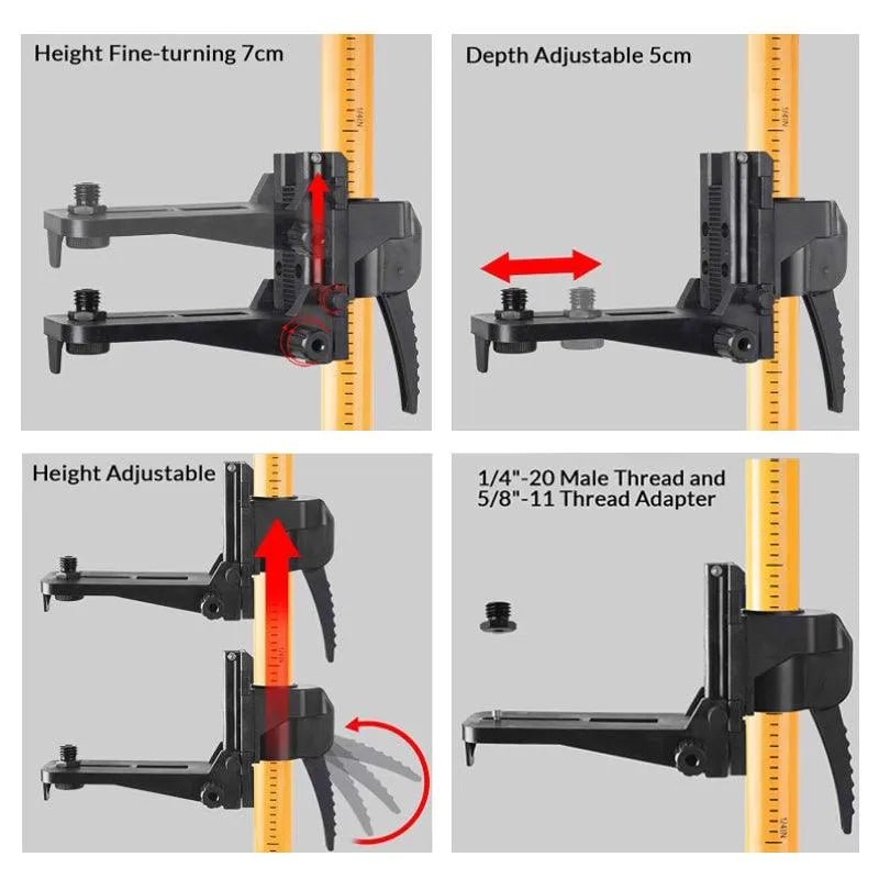 Cigman - CIGMAN CM - 100P 3.7M Laser Level Tripod with 3.7m/12.18ft (Max) Telescopic Rod